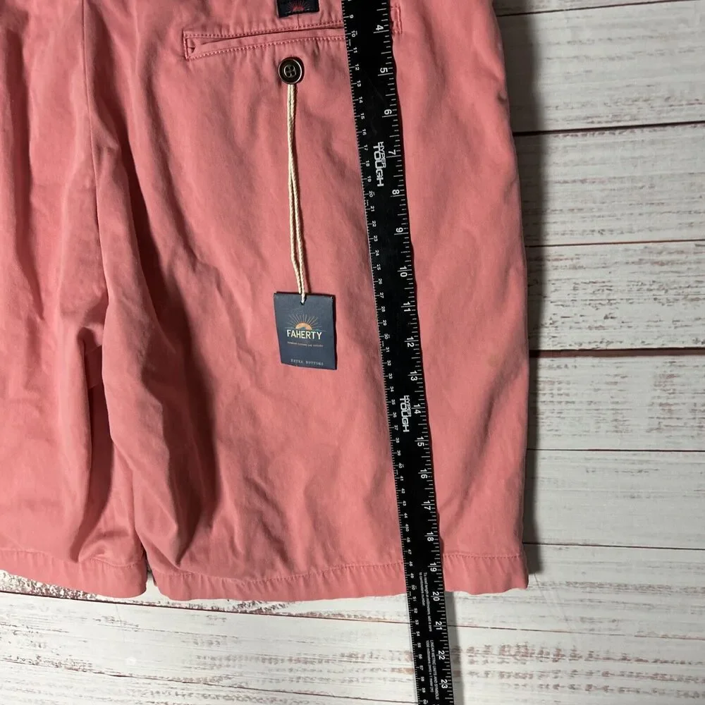 Faherty Shorts Mens Chino Sz 40 Light Red Pink 9.5